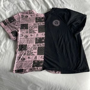 Hot Topic Crop Top Bi-color Astrology